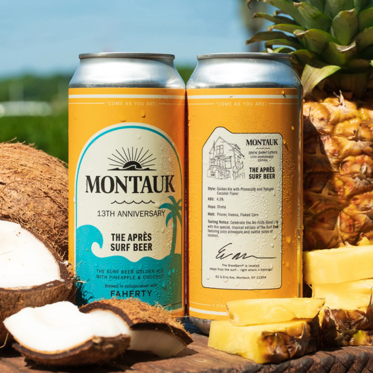 Montauk Brewing Co The Acres Surf Beer collaboration with Faherty