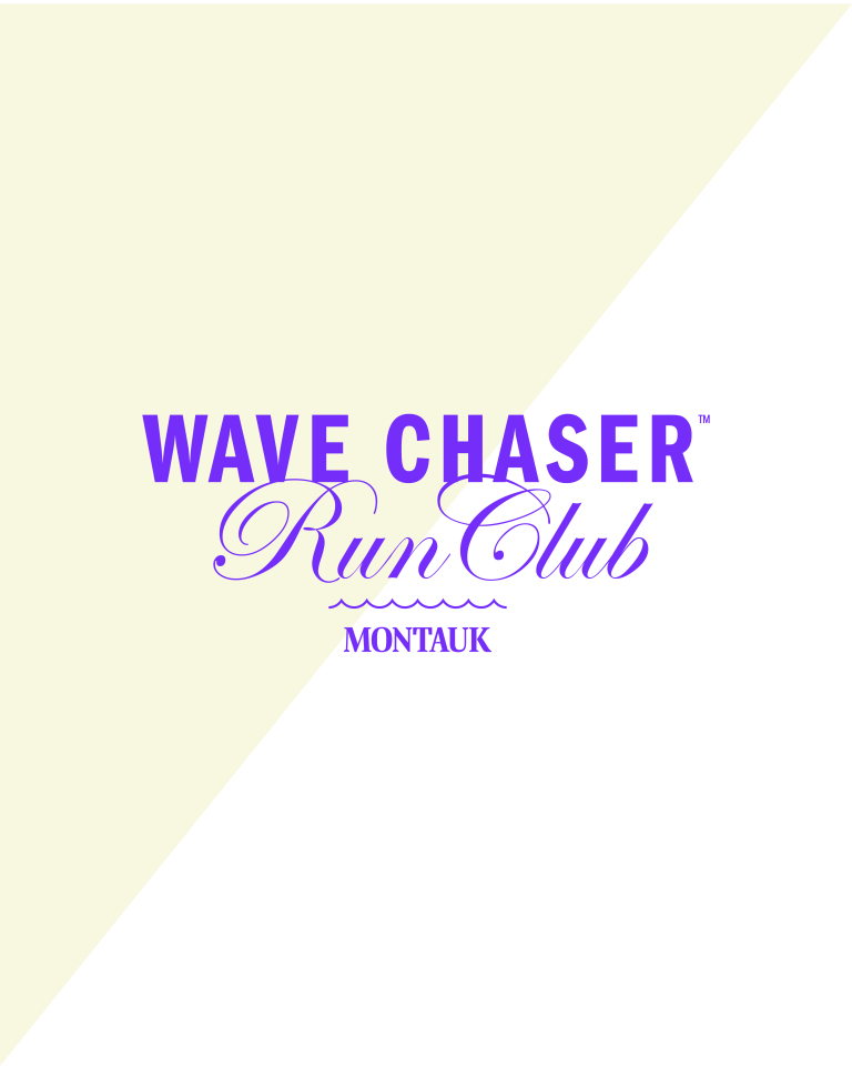 Logo reading Wave chaser Run Club, Montauk